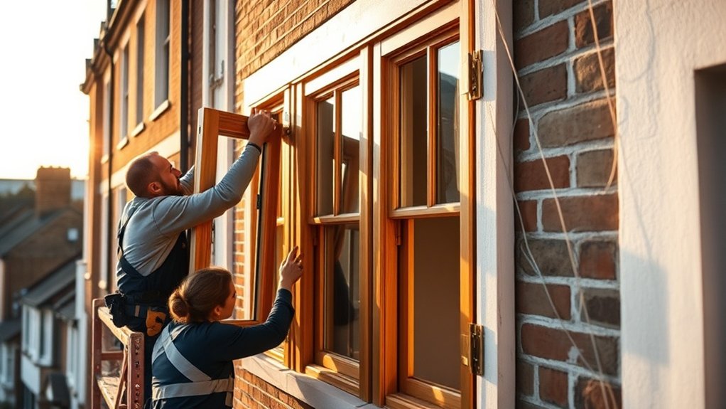 Wooden Window Installation Dunstable