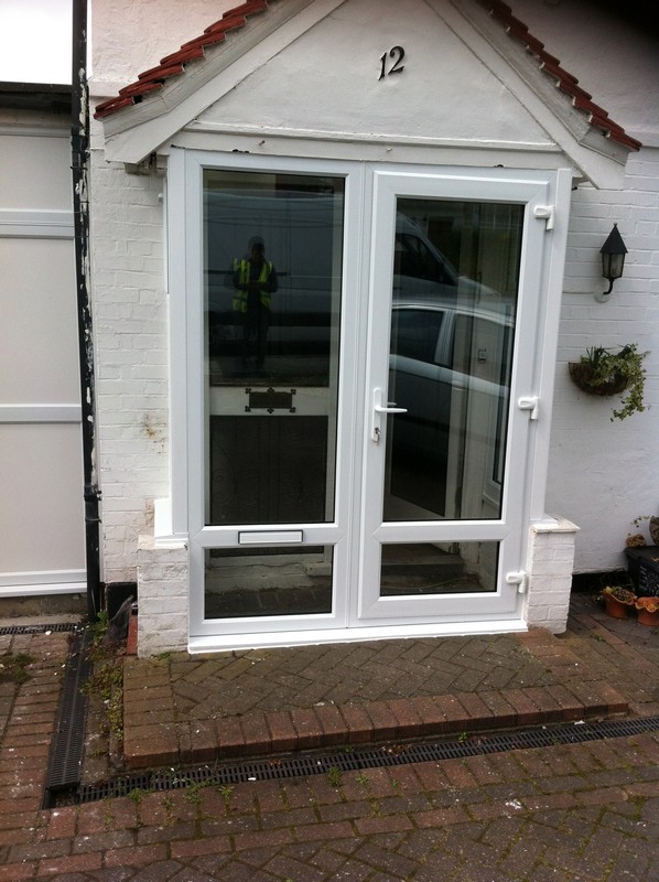 uPVC French doors fitted as front entrance in Dunstable