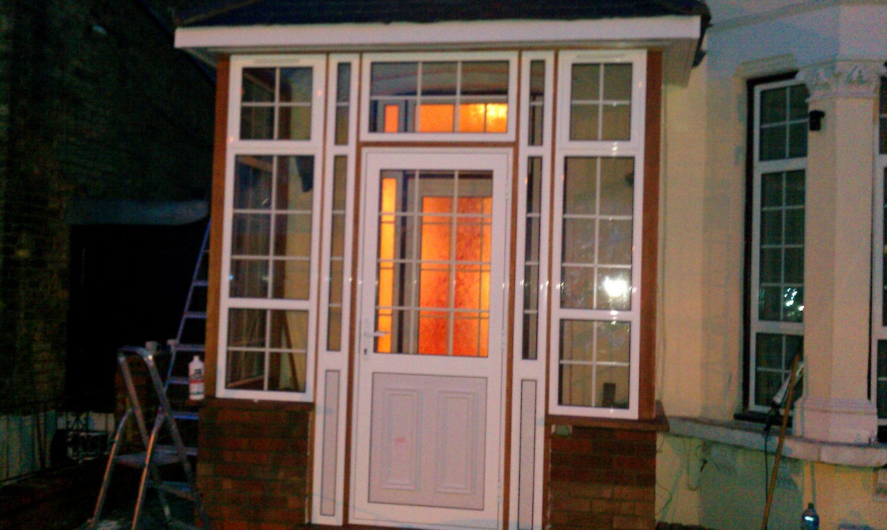 uPVC porch with Georgian bar glazing installed in Dunstable